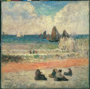 Playa en Dieppe de Paul Gauguin